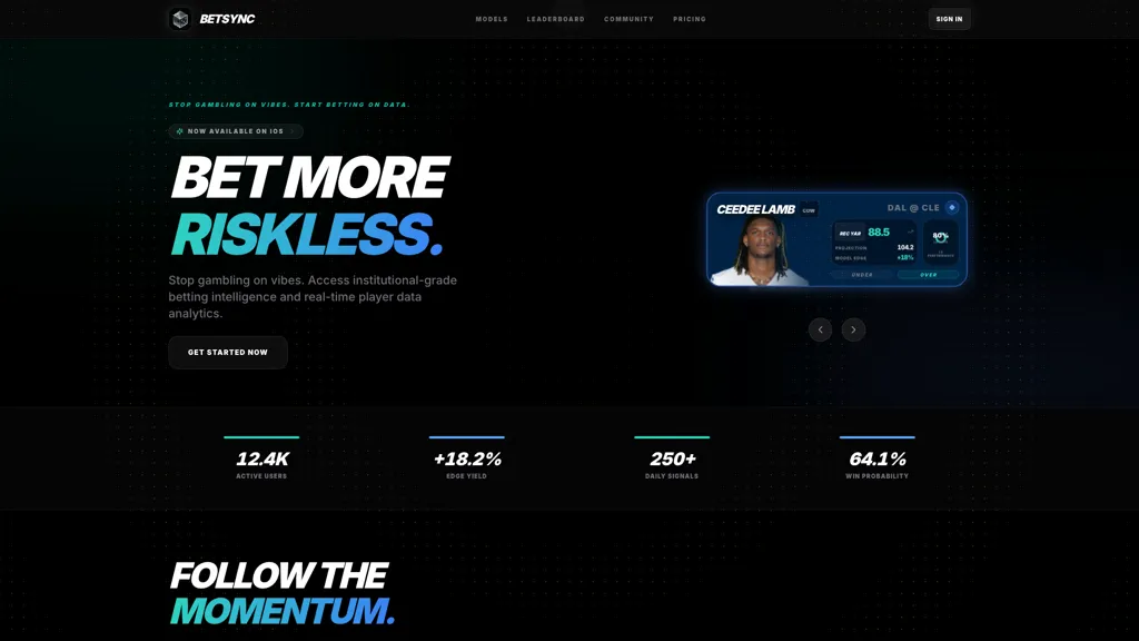 Betsync AI tool screenshot