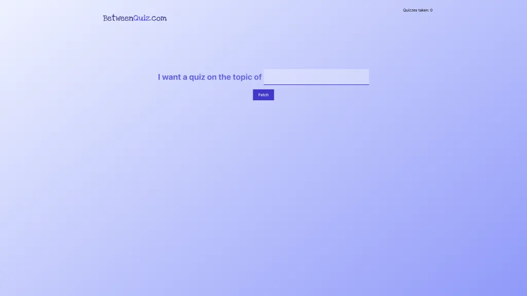 BetweenQuiz AI tool screenshot