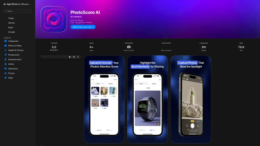 BeVi AI Camera AI tool screenshot