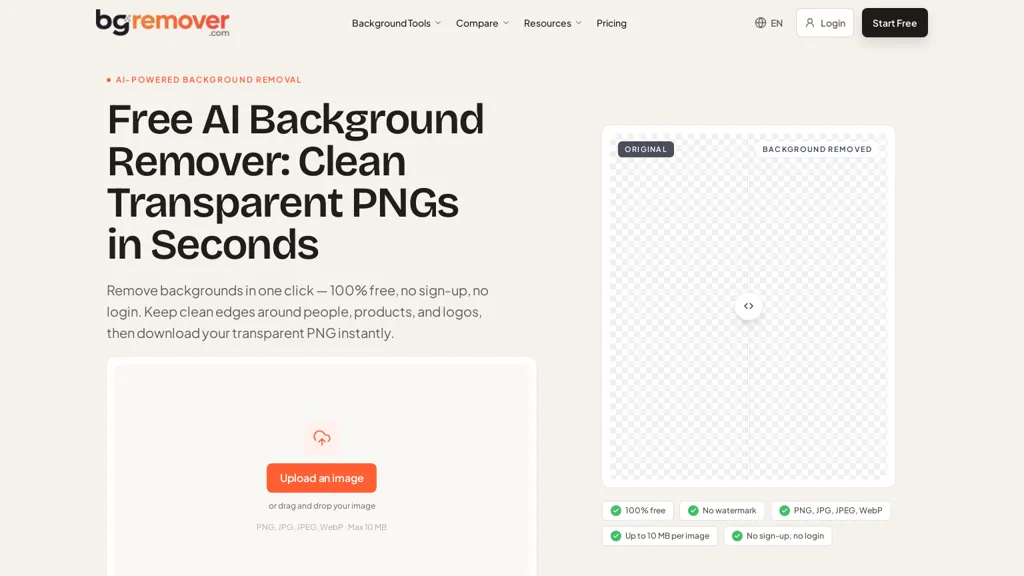 bgremover.com screenshot