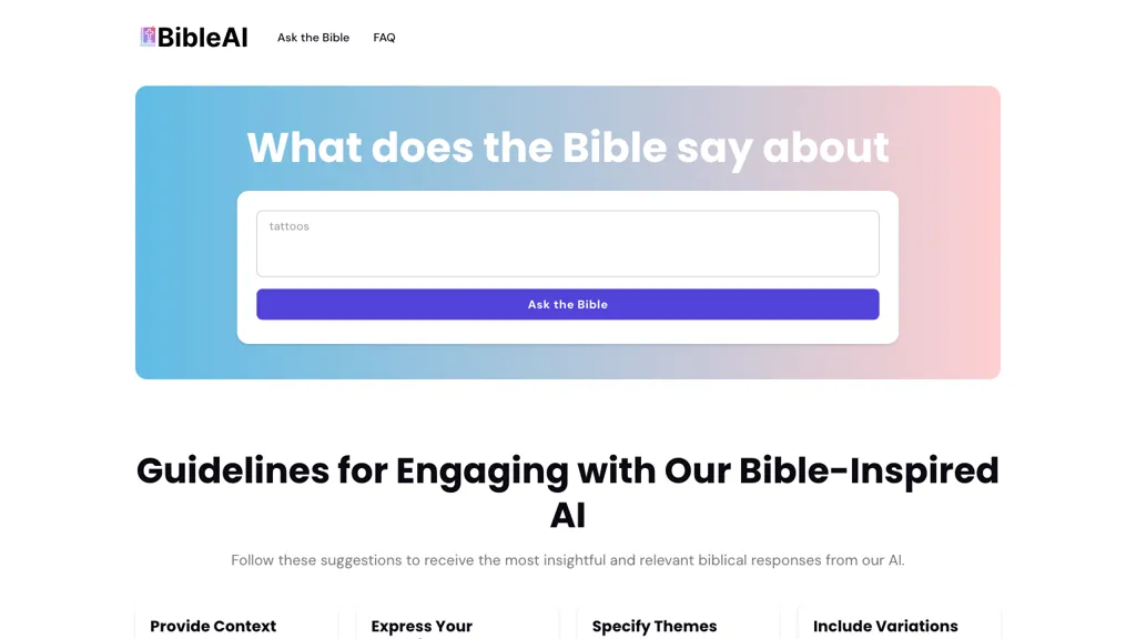 Bibleai website