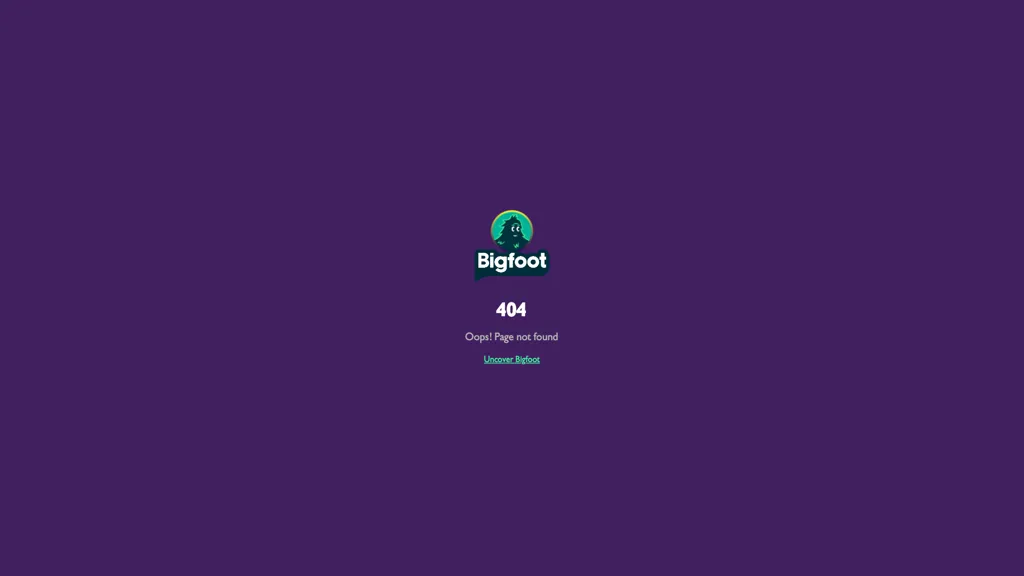 Bigfoot AI tool screenshot