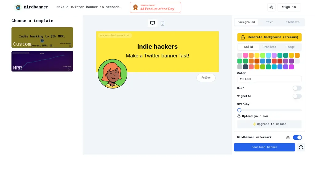 Birdbanner website
