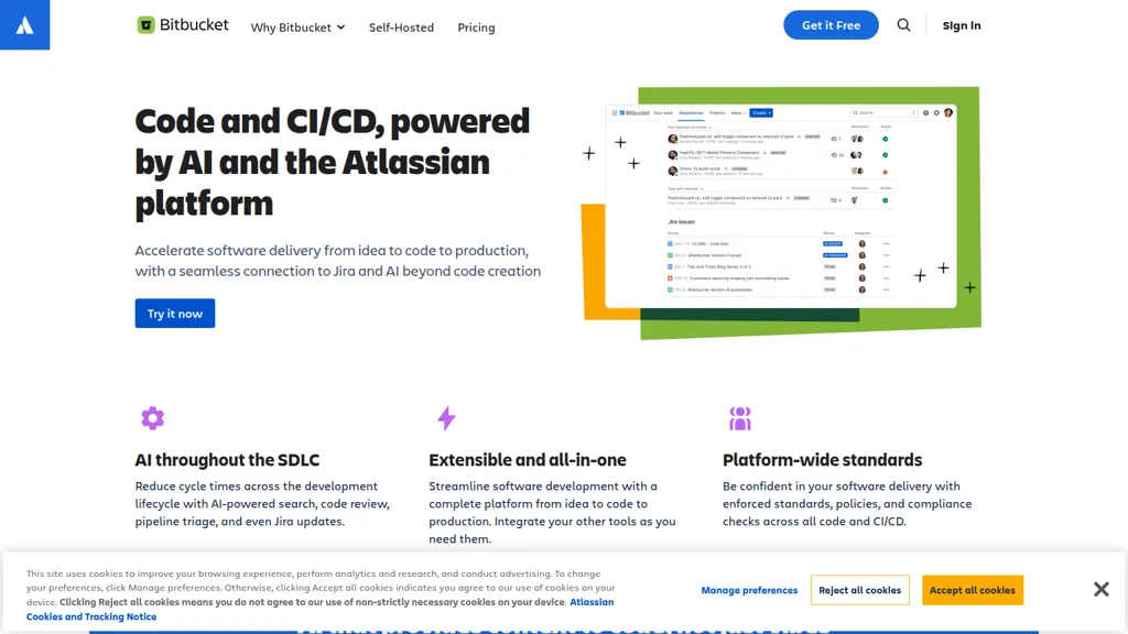 Bitbucket AI tool screenshot