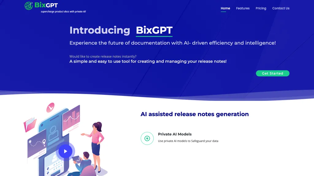 Bixgpt releasenotes website