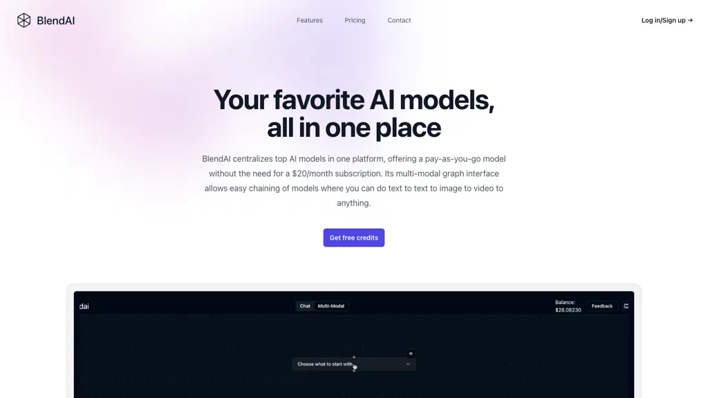 Blend AI website