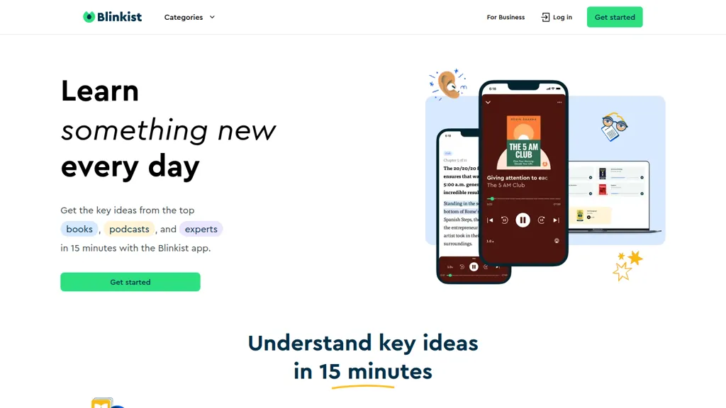 Blinkist AI tool screenshot