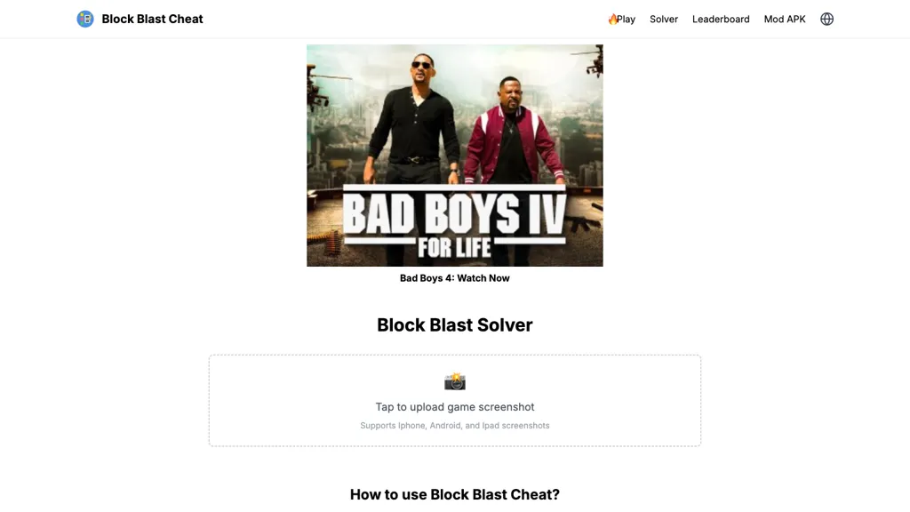 Block Blast Cheat website