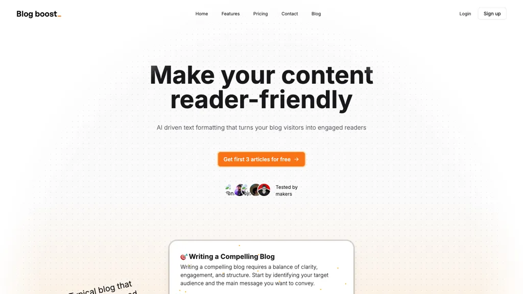 Blog Boost website