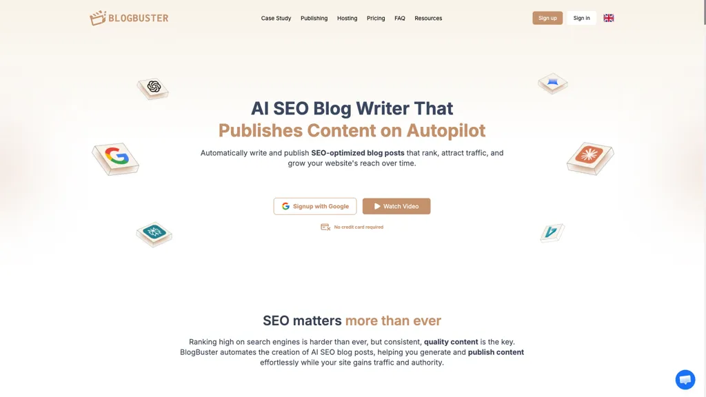 BlogBuster.so AI tool screenshot