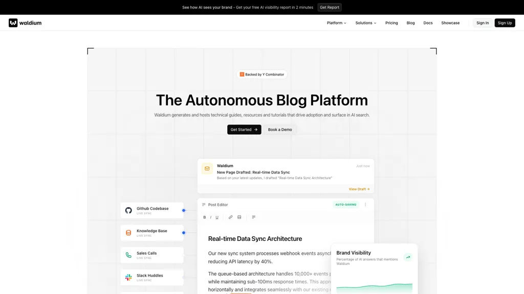 Blogwald AI tool screenshot