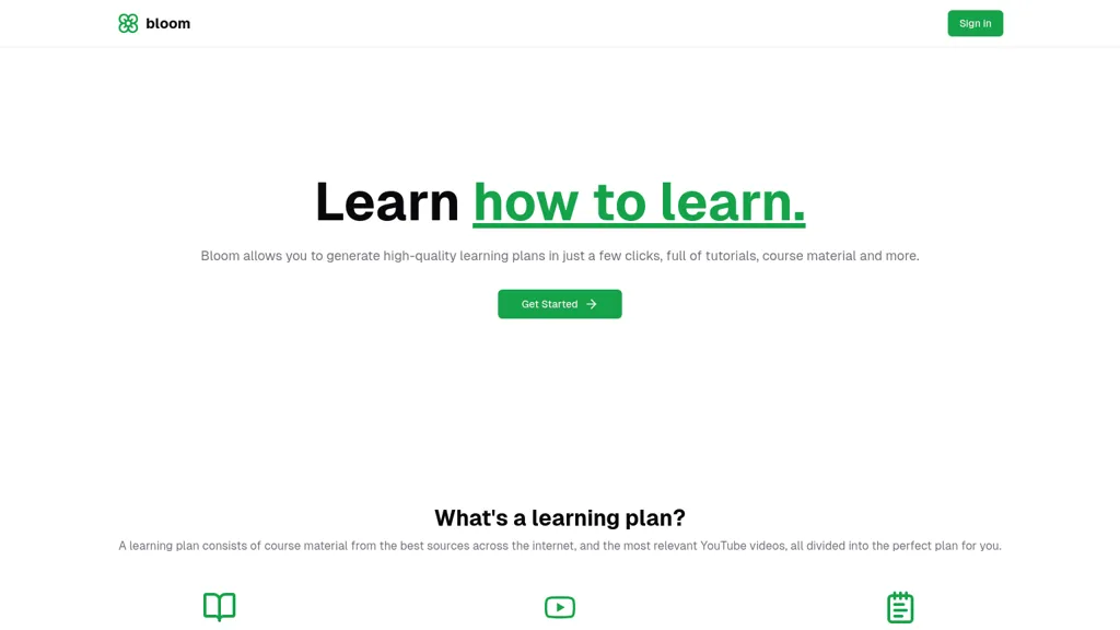 Bloom website
