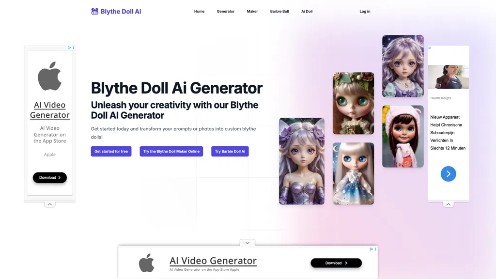 Blythe Doll AI Generator AI tool screenshot