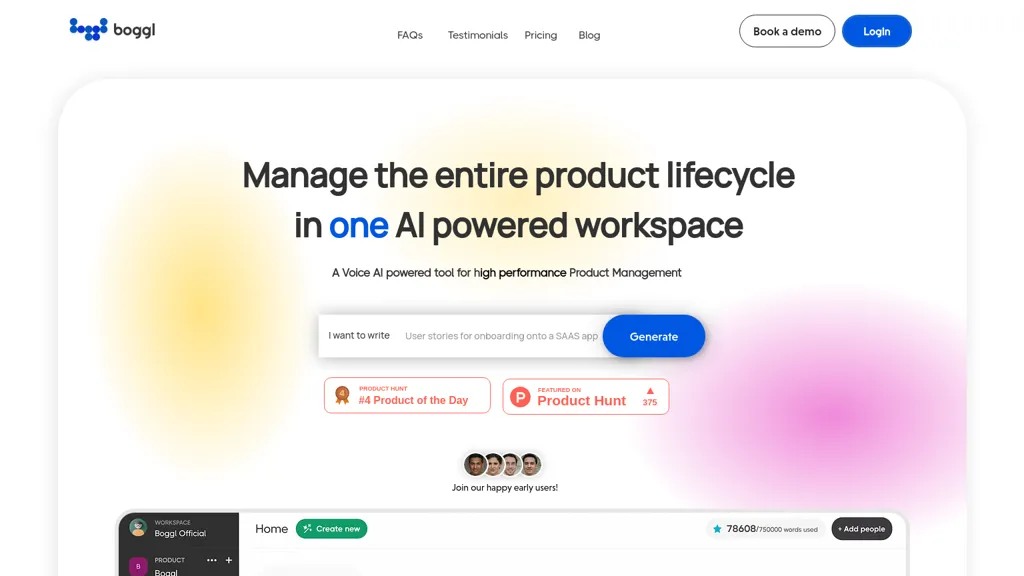 Boggl AI website