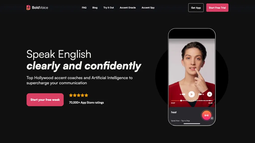 BoldVoice AI tool screenshot