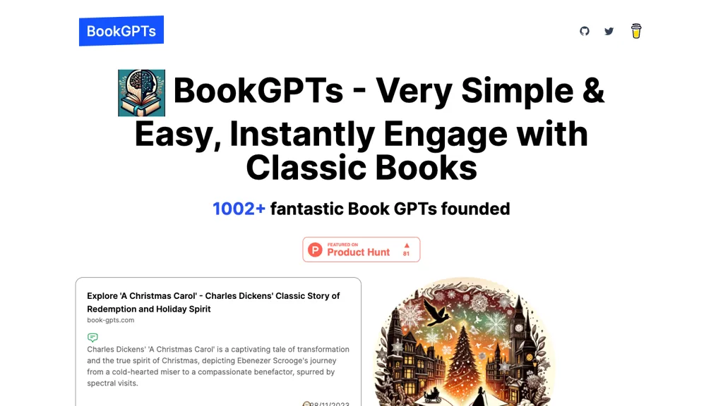 BookGPTs:Interactive Literary Adventures website