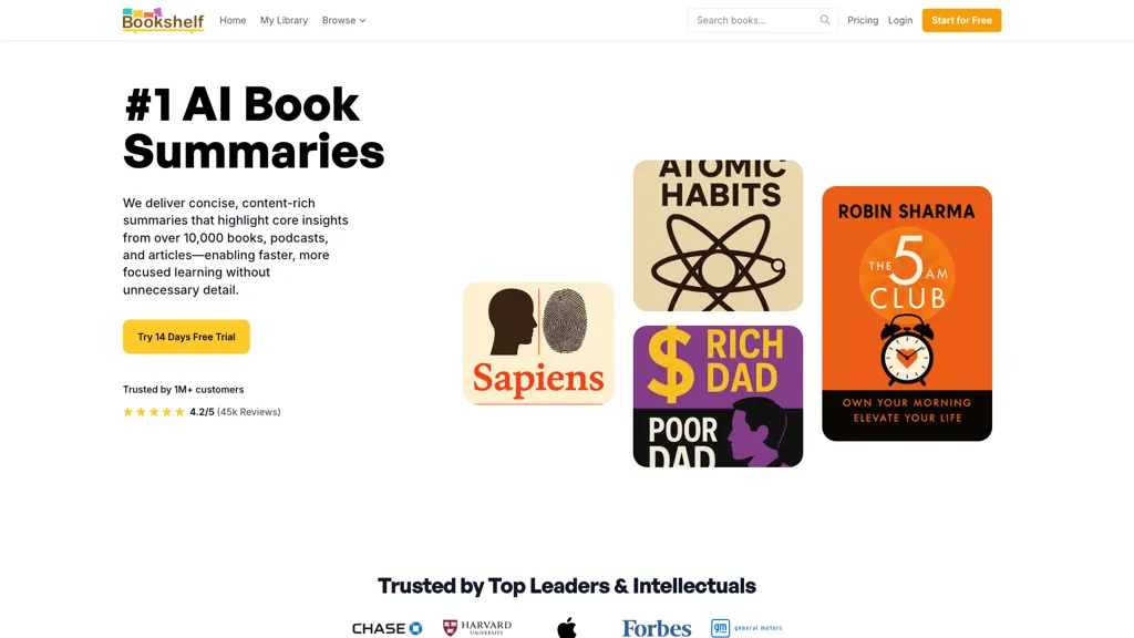 Bookshelf.ai AI tool screenshot