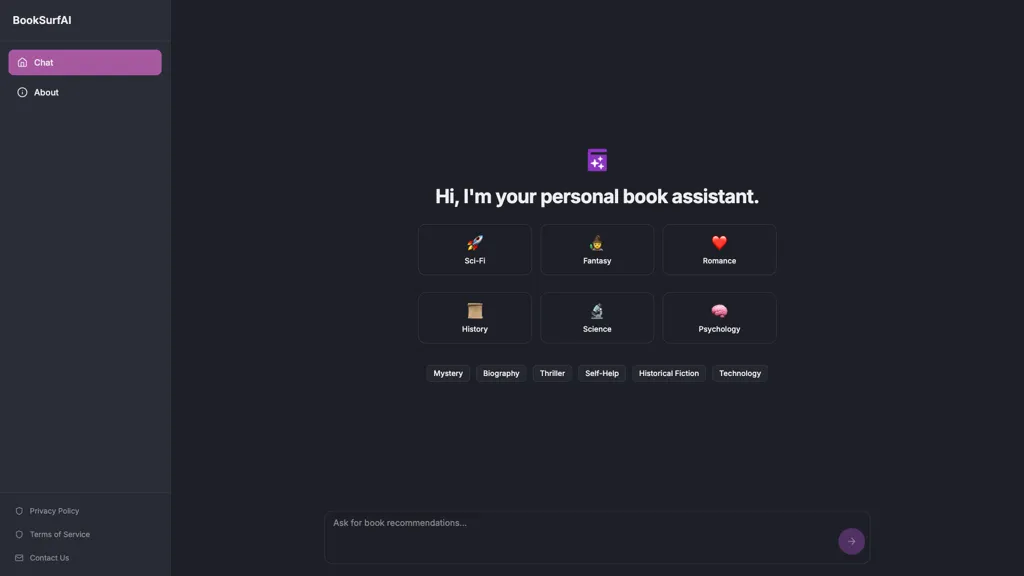 BookSurfAI AI tool screenshot