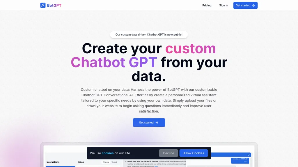 BotGPT website