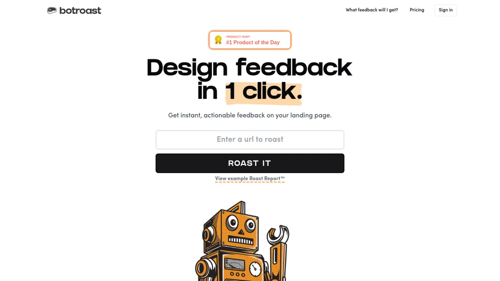 Botroast website