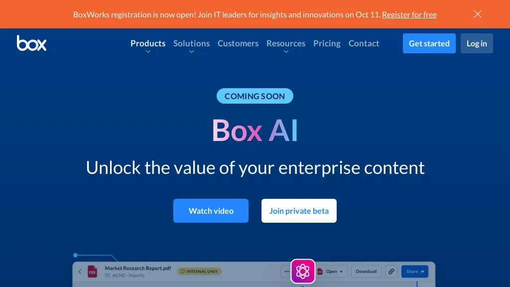 Box AI website