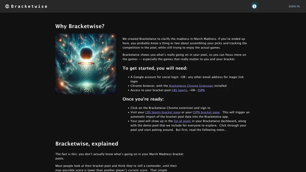 Bracketwise website