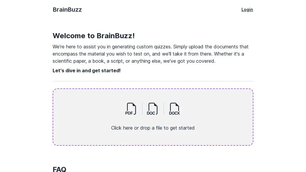 BrainBuzz website