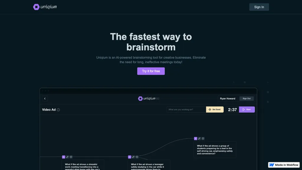 Brainstorm Buddy website