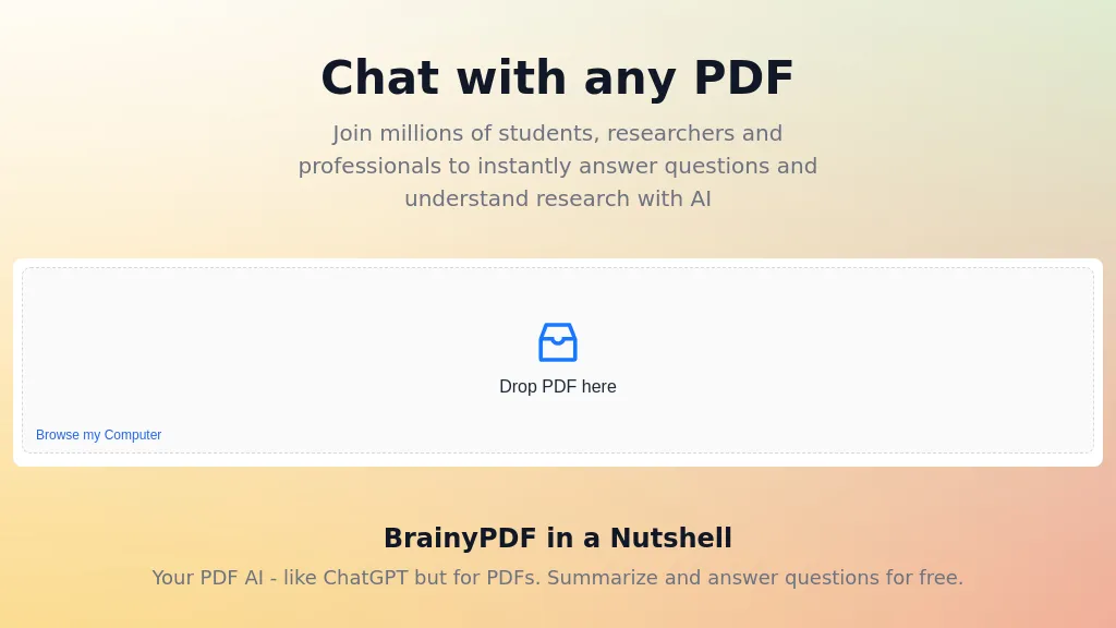 BrainyPDF website