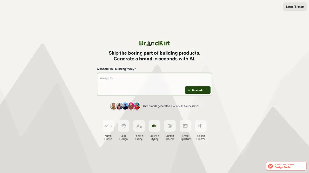BrandKiit AI tool screenshot