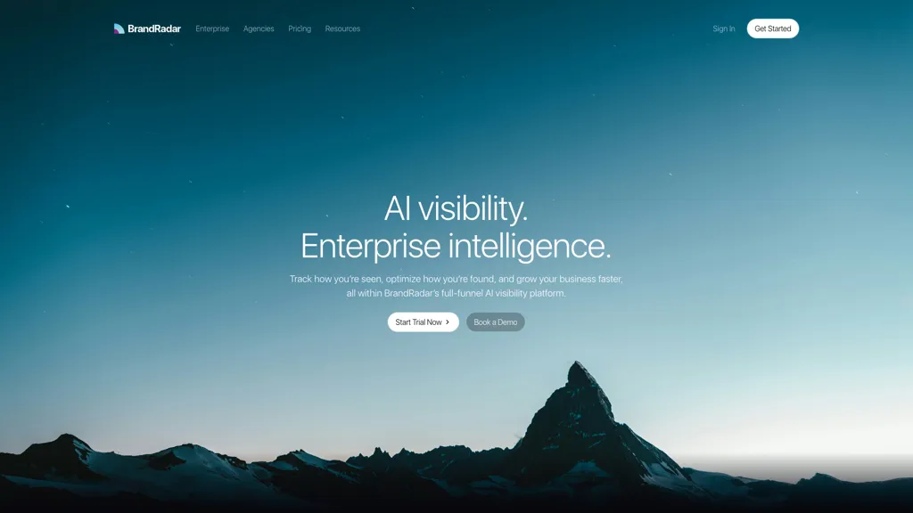 BrandRadar AI tool screenshot