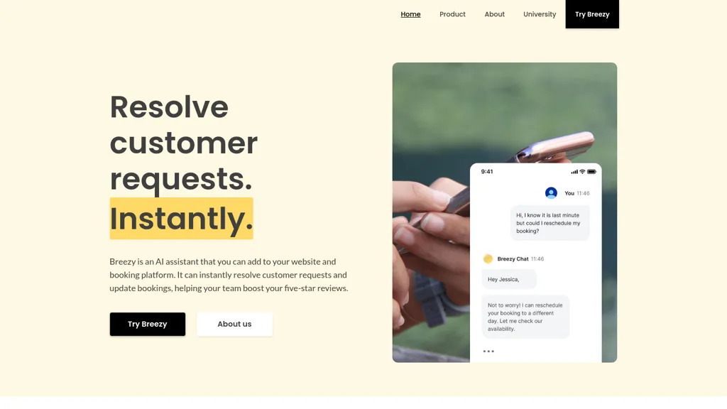 Breezy.chat website