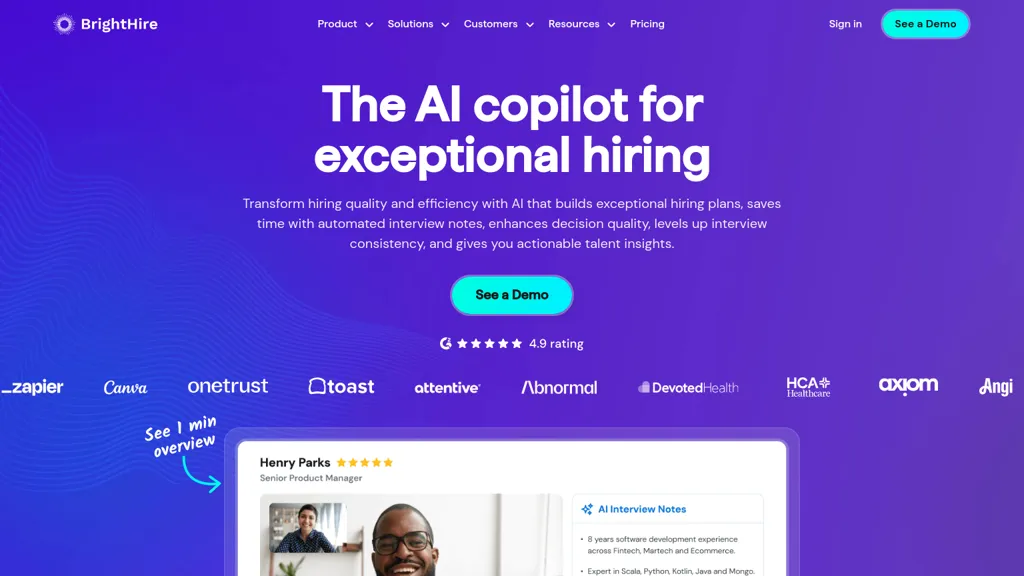 brighthire.ai website
