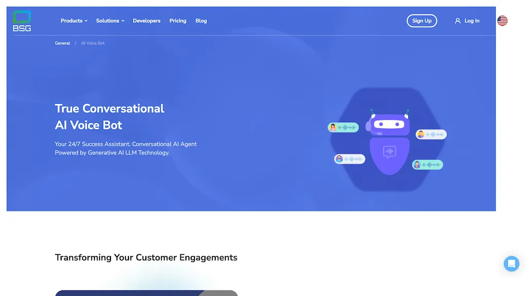 Conversational AI voice bot - BSG image