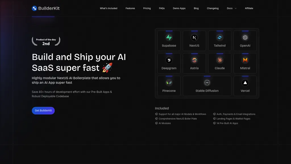 BuilderKit AI tool screenshot