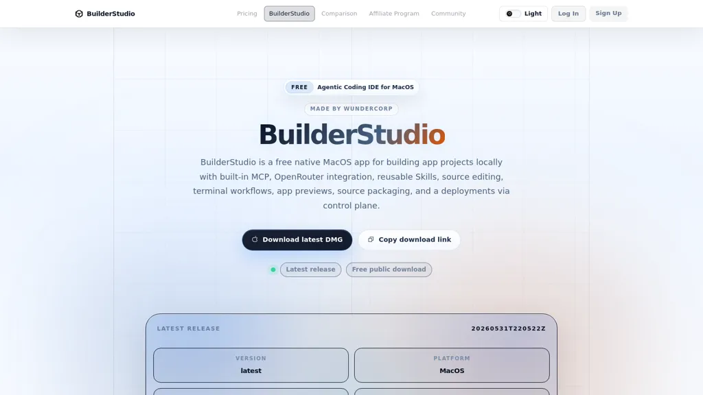 BuilderStudio AI tool screenshot