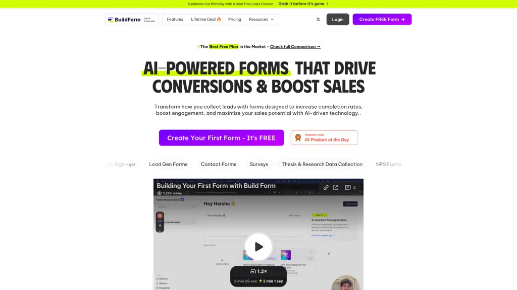 Buildform AI tool screenshot
