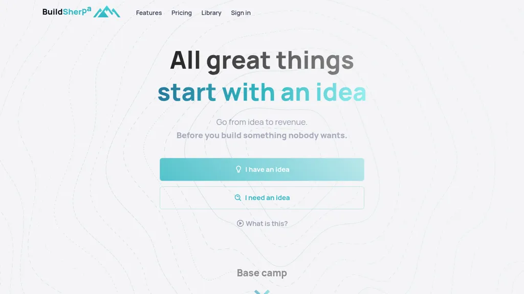 BuildSherpa AI AI tool screenshot