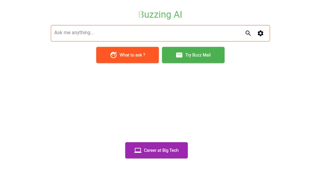Buzzing AI website
