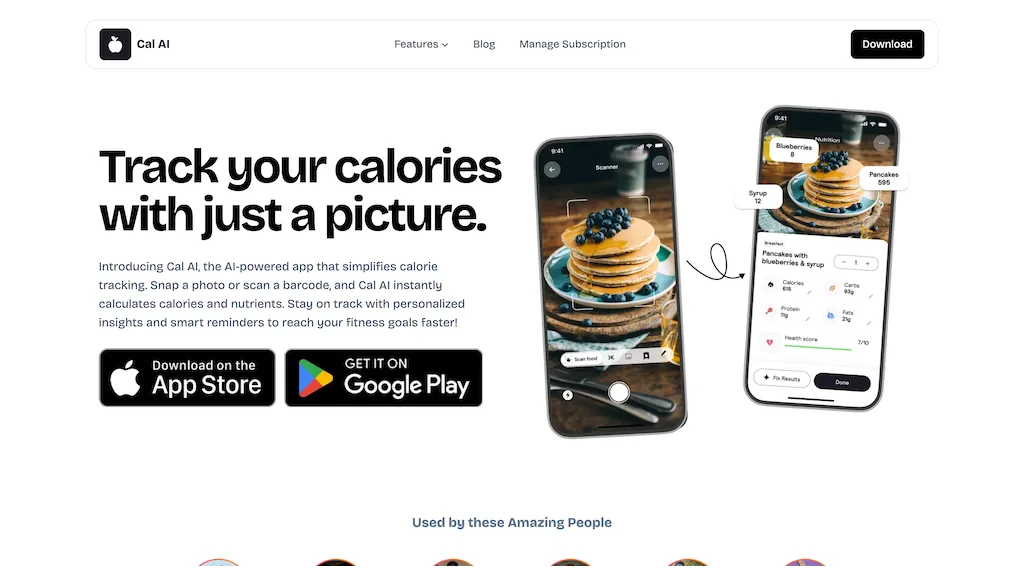 Cal AI website