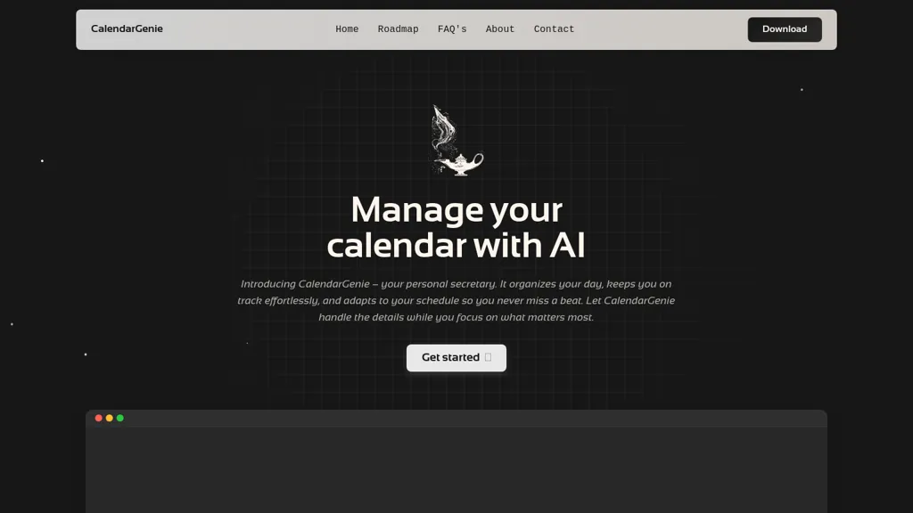 CalendarGenie website