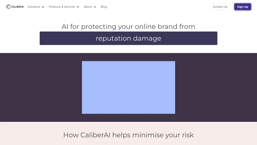 CaliberAI website