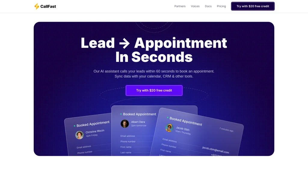 CallFast website