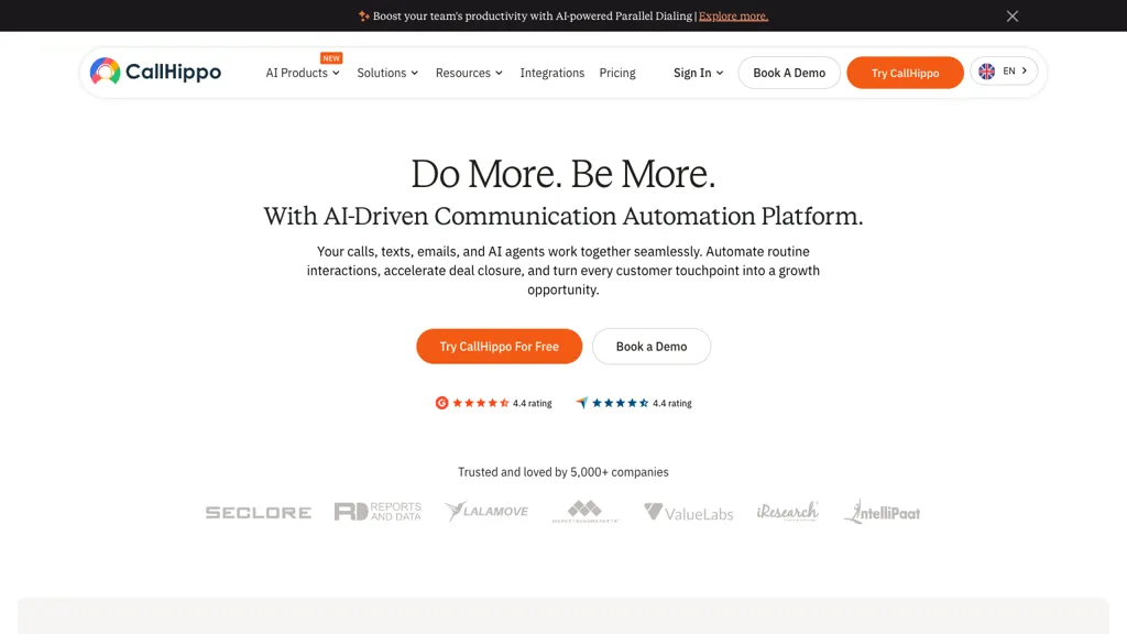 CallHippo AI tool screenshot