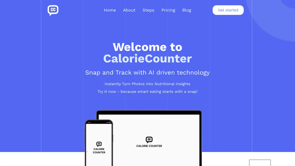 CalorieCounter.Pro website