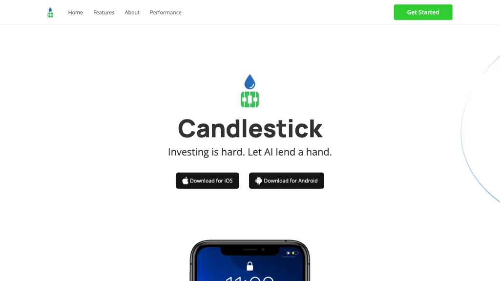 Candlestick AI website