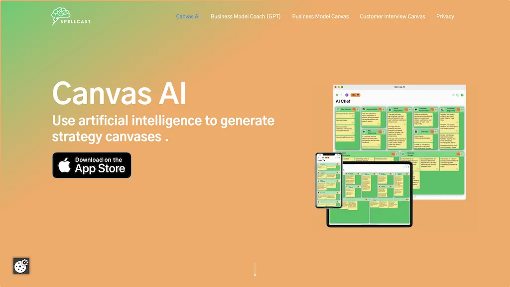 Canvas AI website