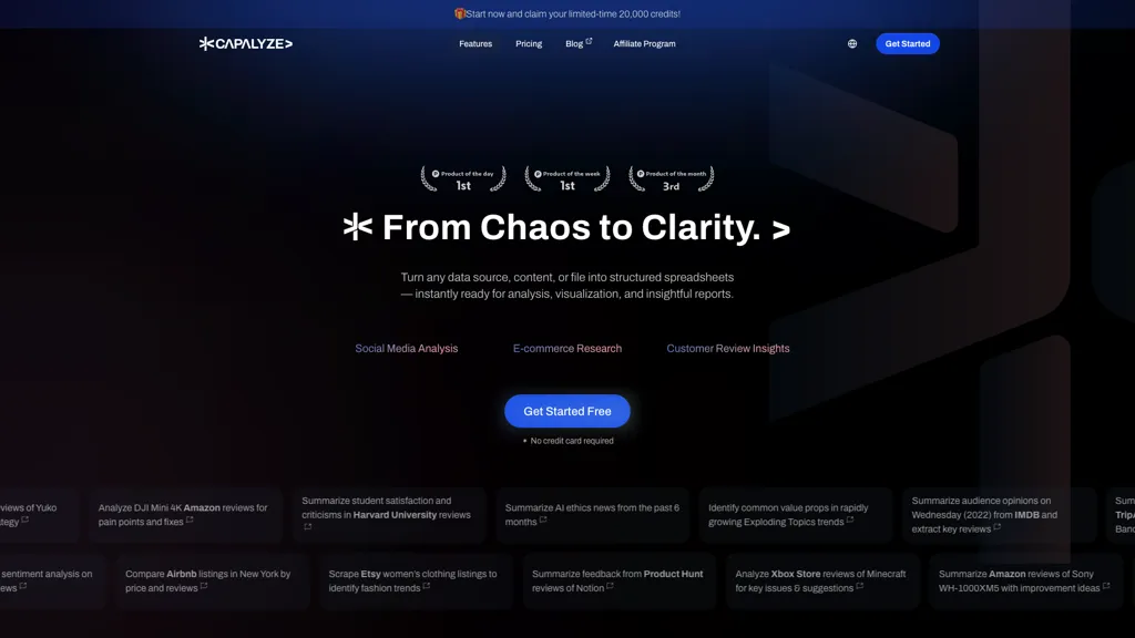 Capalyze AI tool screenshot