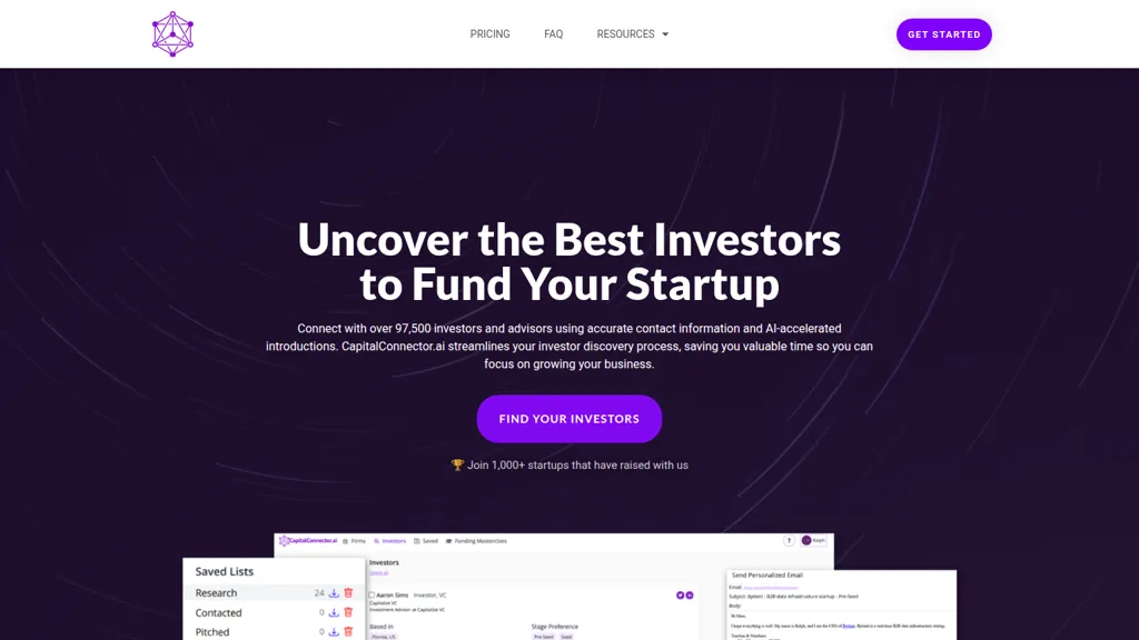 CapitalConnector.ai AI tool screenshot