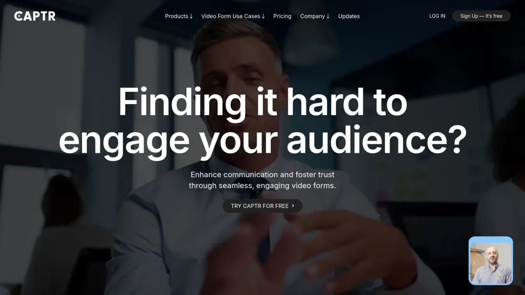 CAPTR Video Forms AI tool screenshot